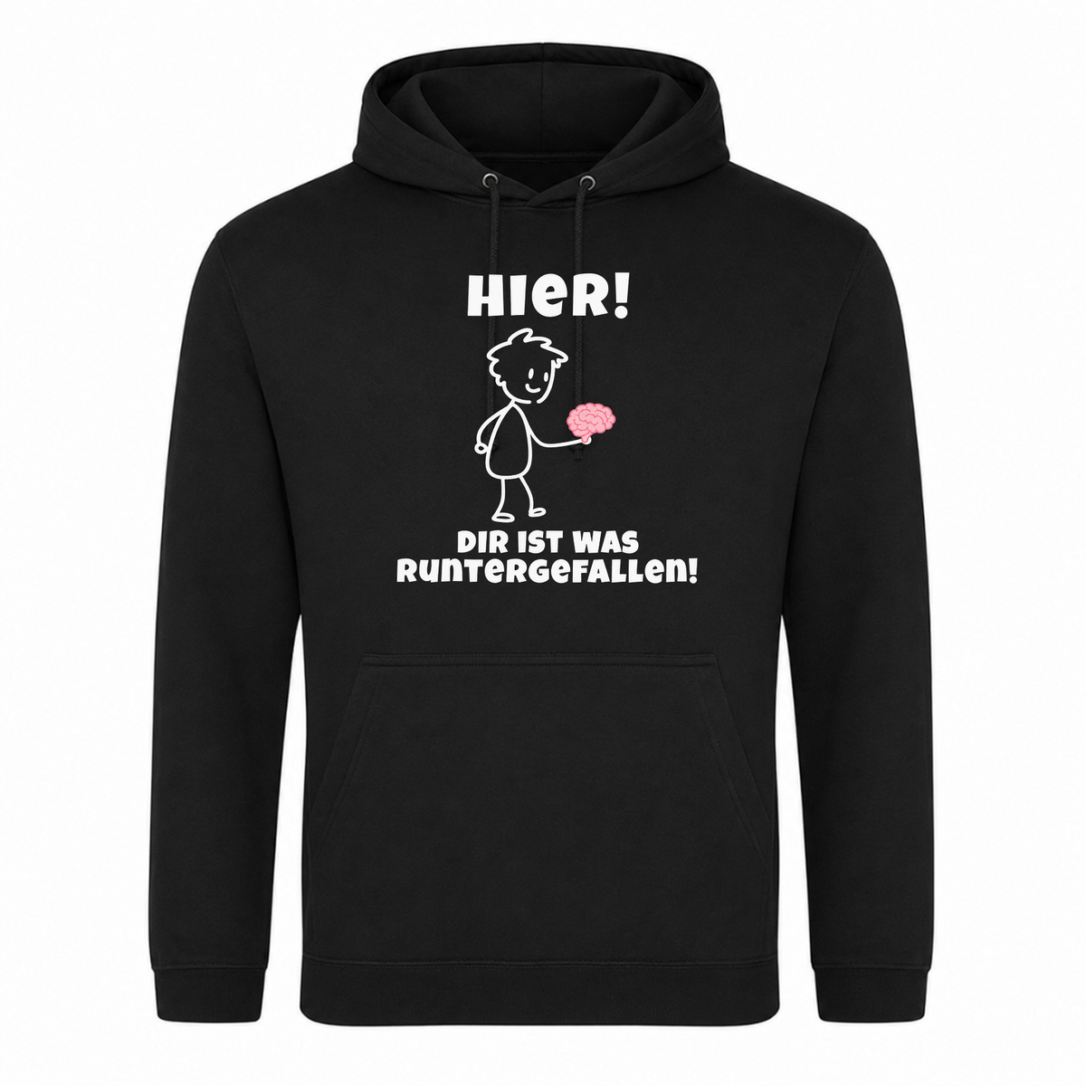 Unisex Hoodie Gehirn - Schwarz