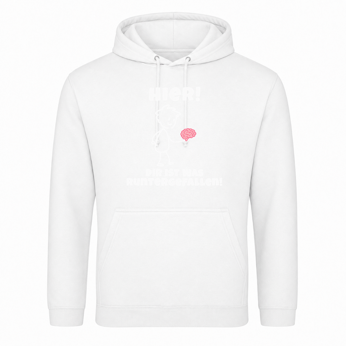 Unisex Hoodie Gehirn - Weiß