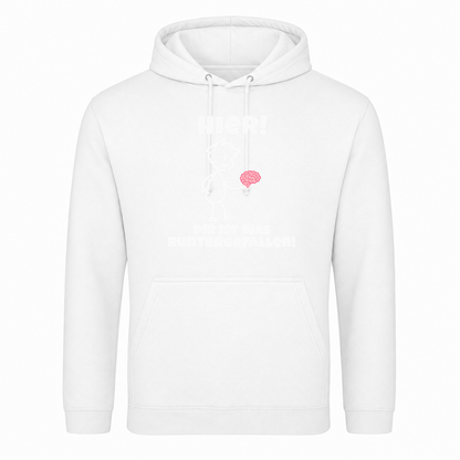 Unisex Hoodie Gehirn - Weiß
