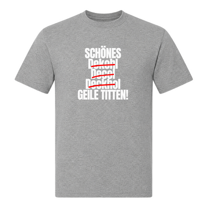 Unisex T-Shirt Geile Titten - Grey Melange