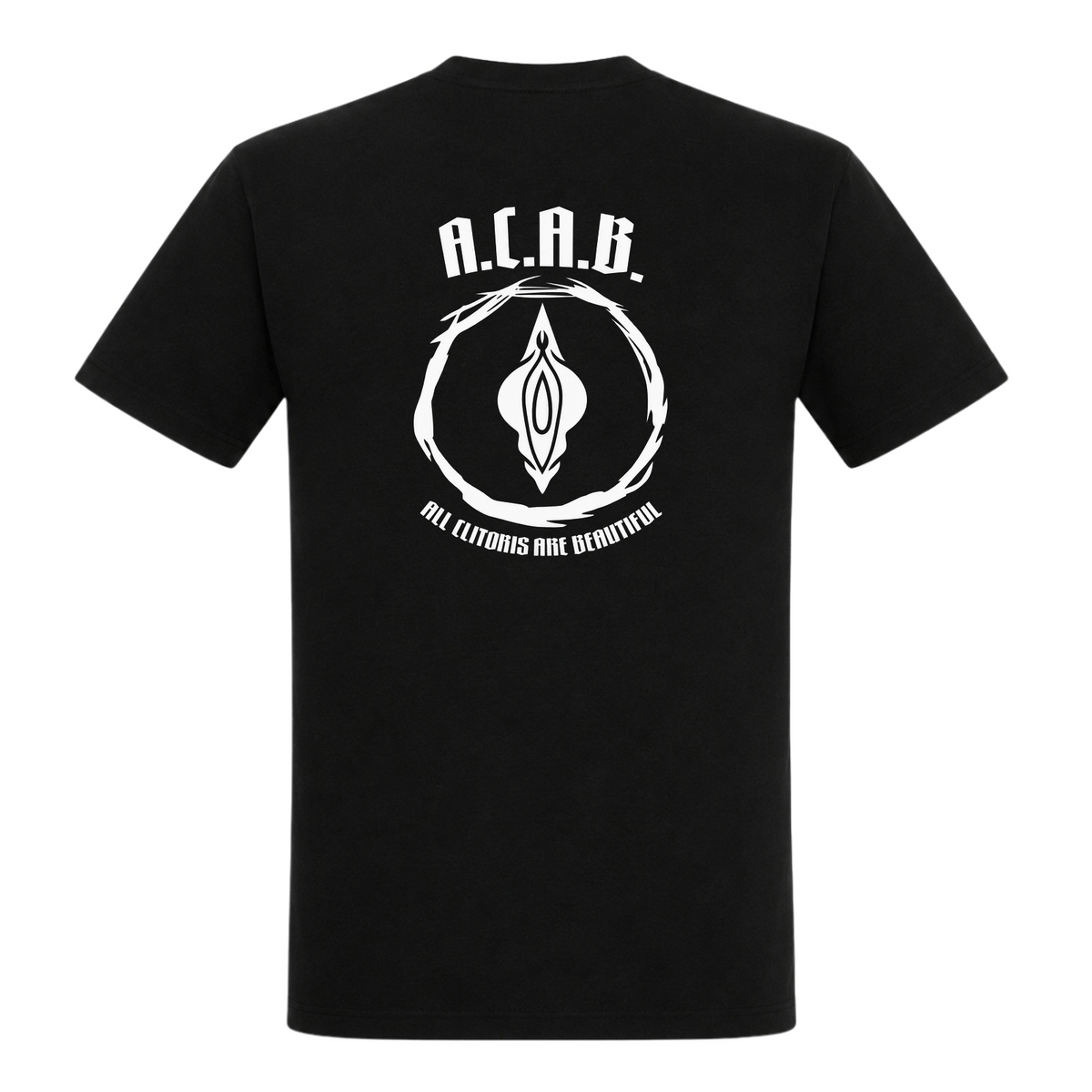Unisex T-Shirt All Clitoris are Beautiful - Deep Black - Rueckseite