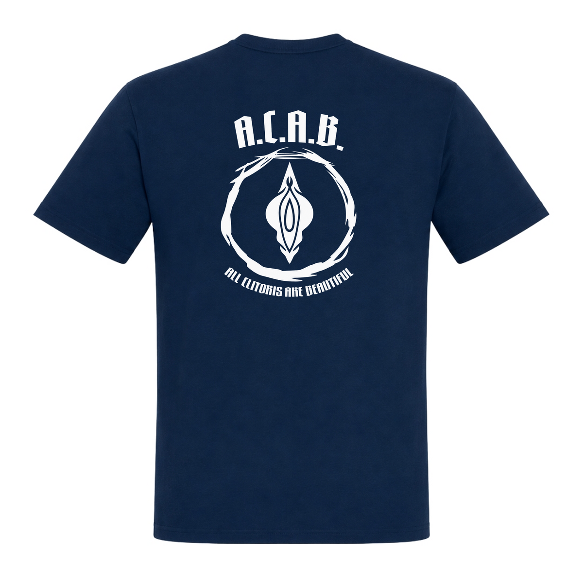 Unisex T-Shirt All Clitoris are Beautiful - French Navy - Rueckseite
