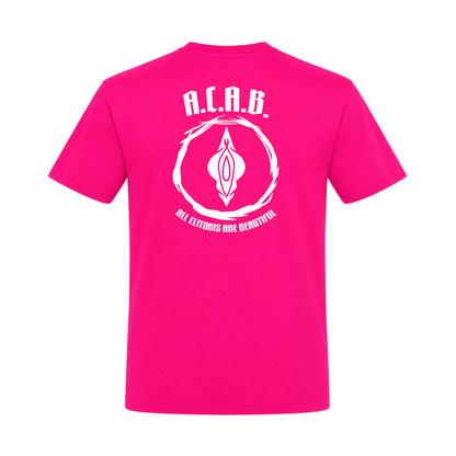 Unisex T-Shirt All Clitoris are Beautiful - Fuchsia - Rueckseite