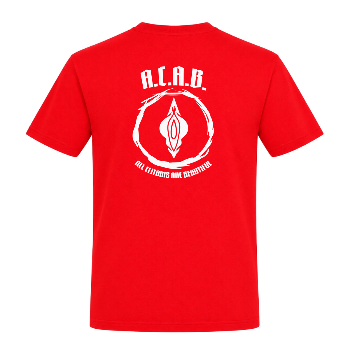 Unisex T-Shirt All Clitoris are Beautiful - Red - Rueckseite