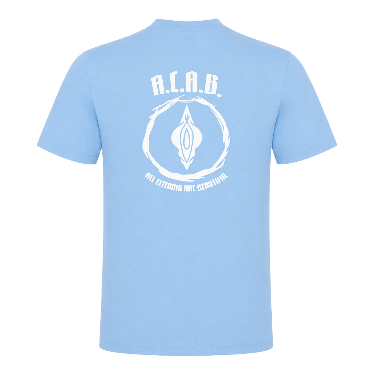 Unisex T-Shirt All Clitoris are Beautiful - Sky Blue - Rueckseite