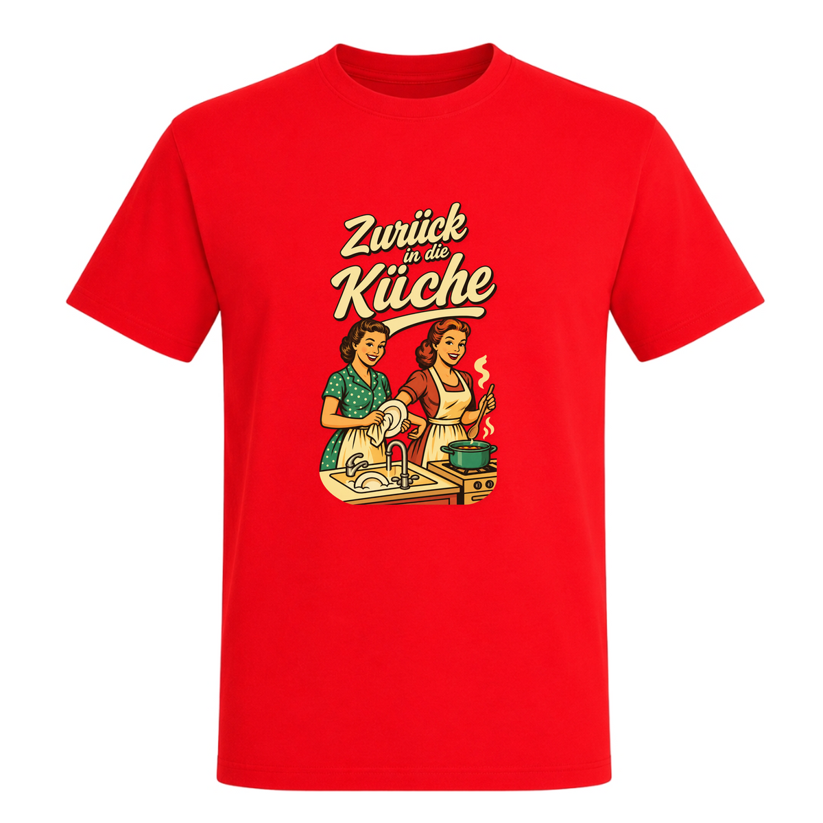 Unisex T-Shirt Zurück in die Küche - Red