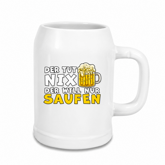 Der-tut-nix - Bierkrug - weiß
